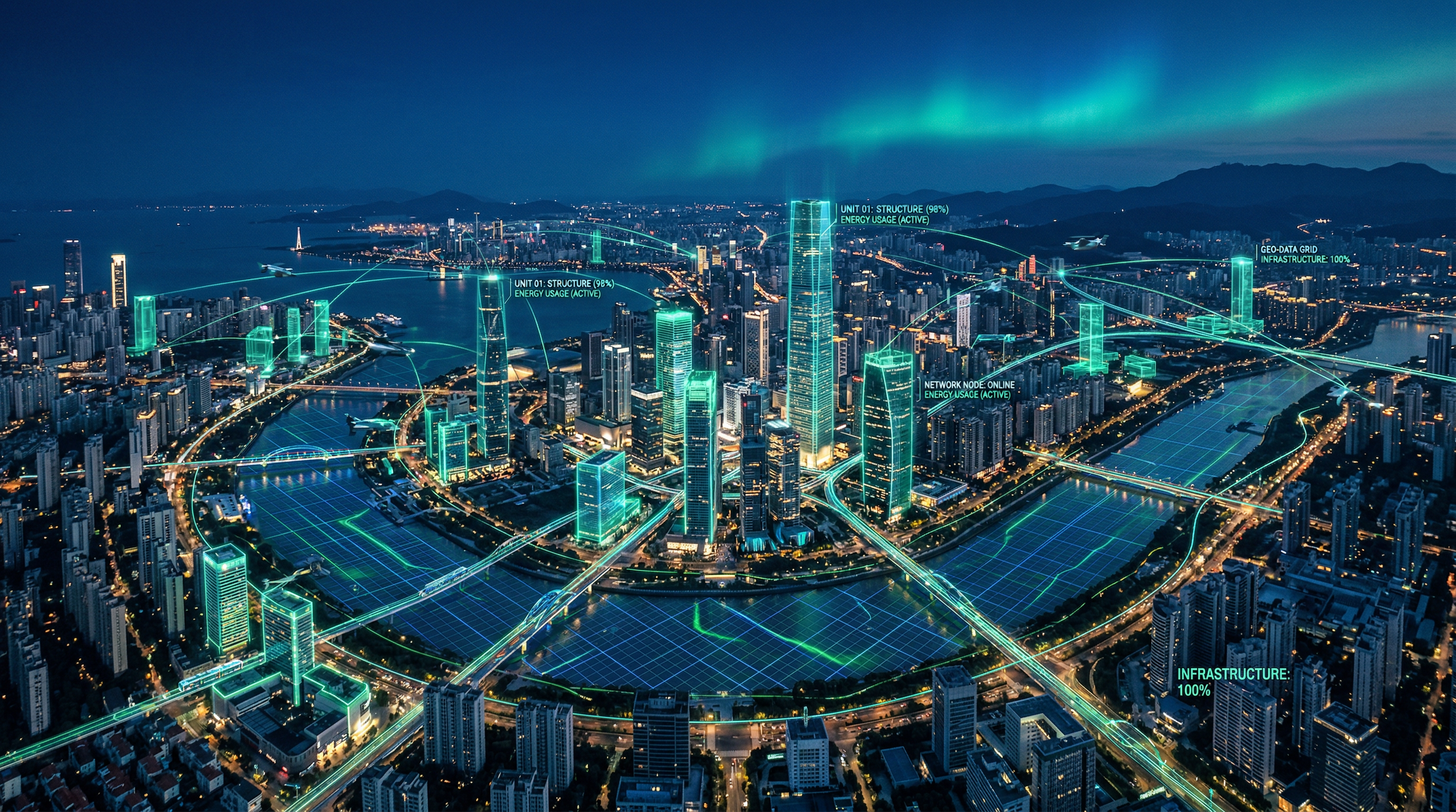 AI-powered smart city with digital twin overlays